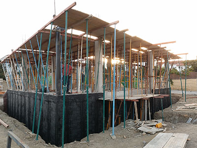 bouw van het huis